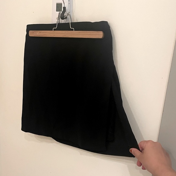 Black Peek-A-Boo Lace Slit Mini Skirt | Marciano | Size S - Picture 3 of 7